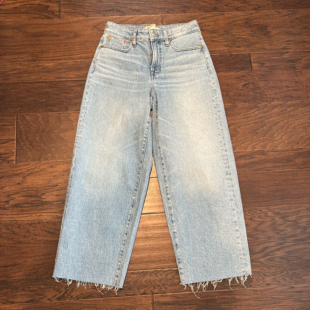 Madewell The Perfect Vintage Wide-Leg Crop Jean Size 27 worn once!